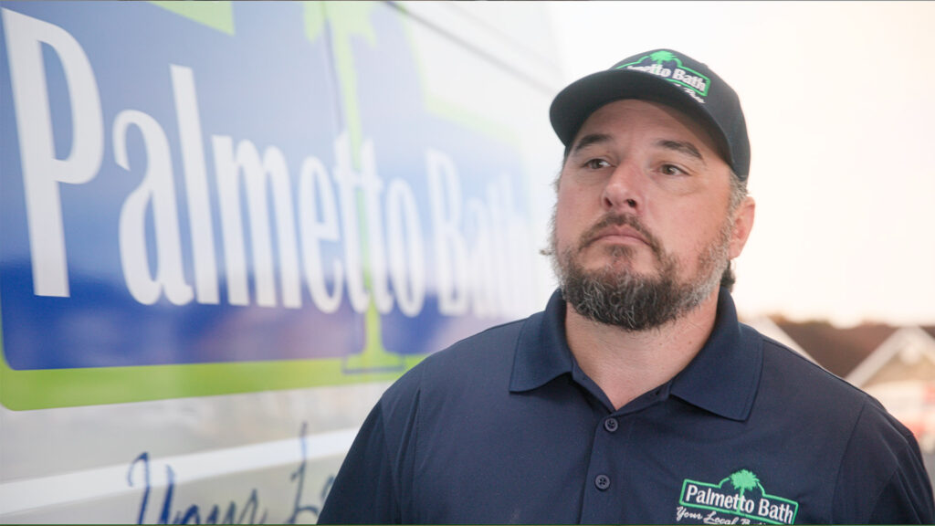 Palmetto Bath installer next to truck